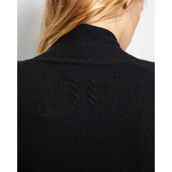 NILI LOTAN $795 Cashmere MACKENZIE KIMONO Black CARDIGAN Belted One Size - Picture 6 of 13